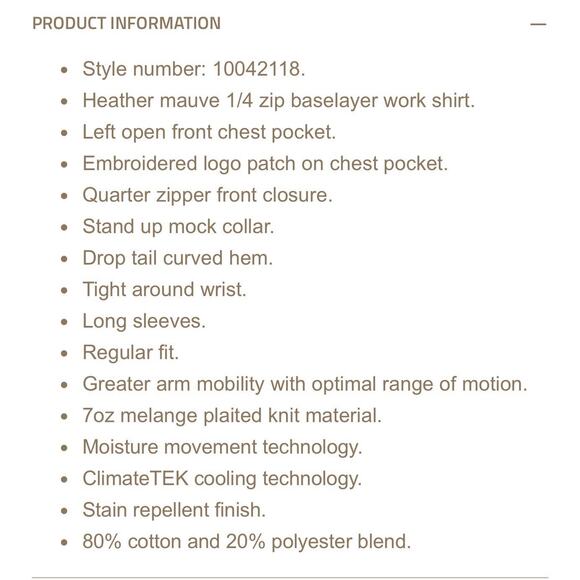 Ariat Rebar Pullover Womens XL Rosewood Red 1/4 Zip Work Utility Sweatshirt - Picture 5 of 13